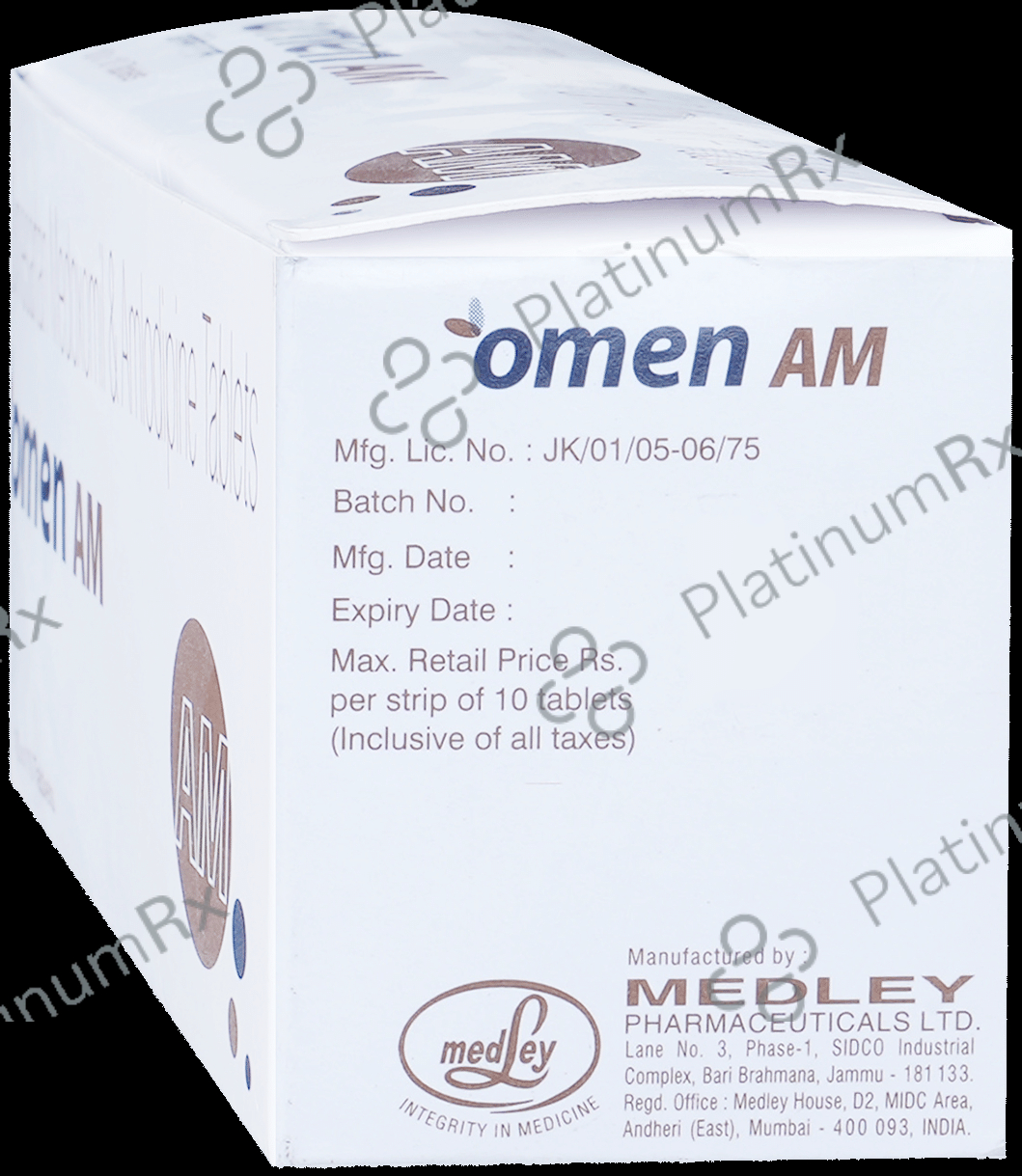 Omen AM 5/20mg Tablet 10s