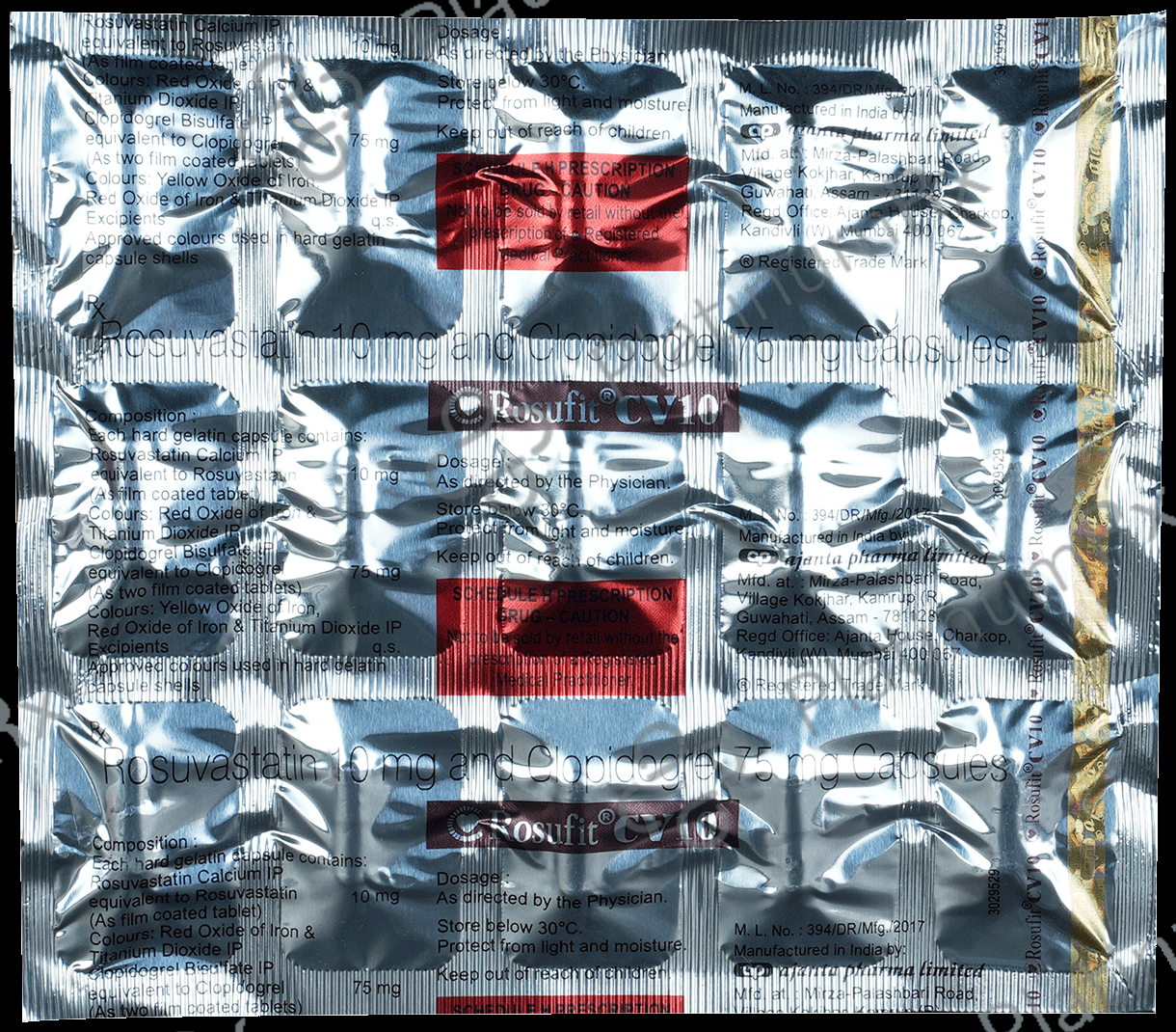 Rosufit CV 10/75mg Capsule 15s
