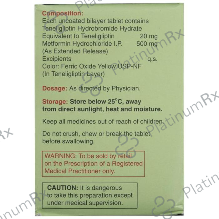 Zita Met Plus 500/20mg Tablet ER 15s