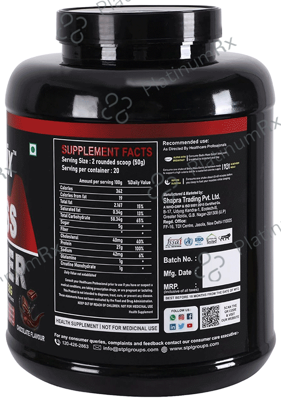 Bodix Mass Gainer (2kg Each) Chocolate
