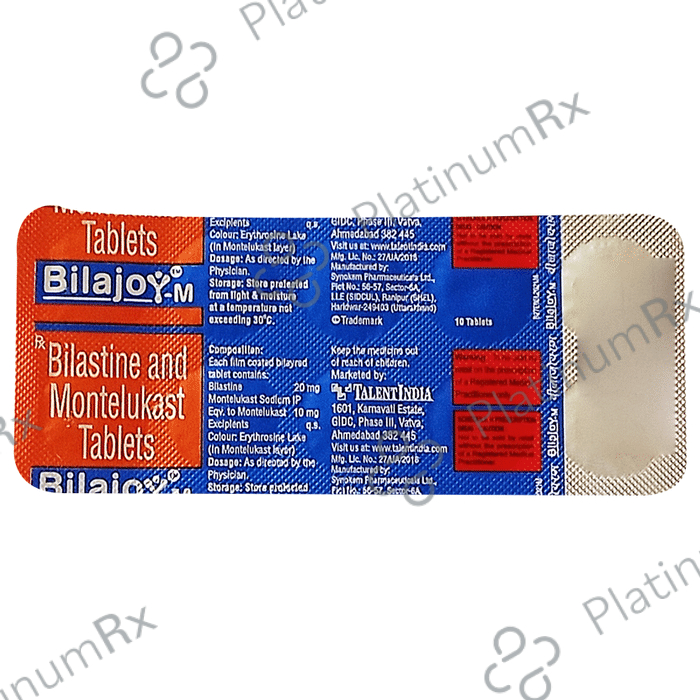 Bilajoy M 20/10mg Tablet 10s
