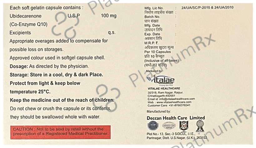 Vascorac-Q Softgel Capsule 10 Soft Gelatin Capsule