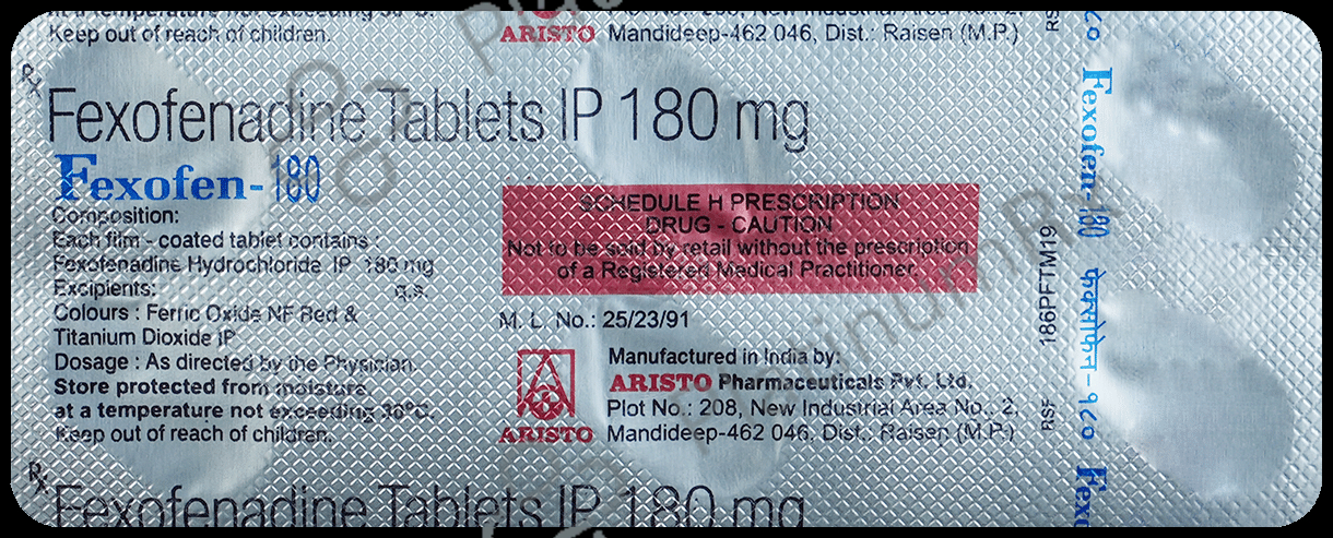 Fexofen 180mg Tablet