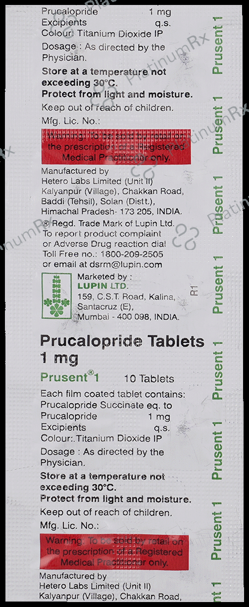 Prusent 1mg Tablet 10s
