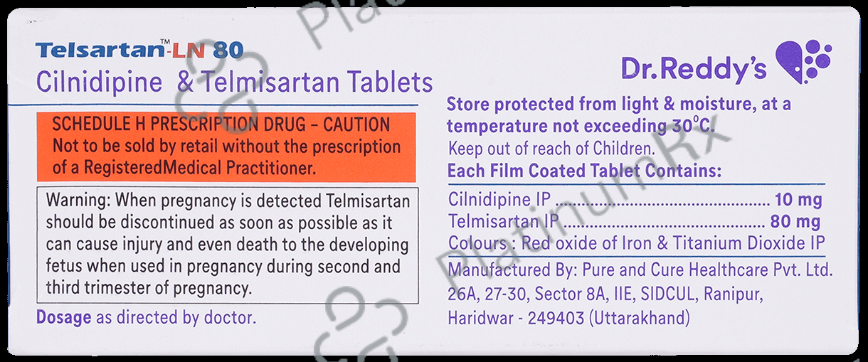 Telsartan LN 10mg/80mg Tablet