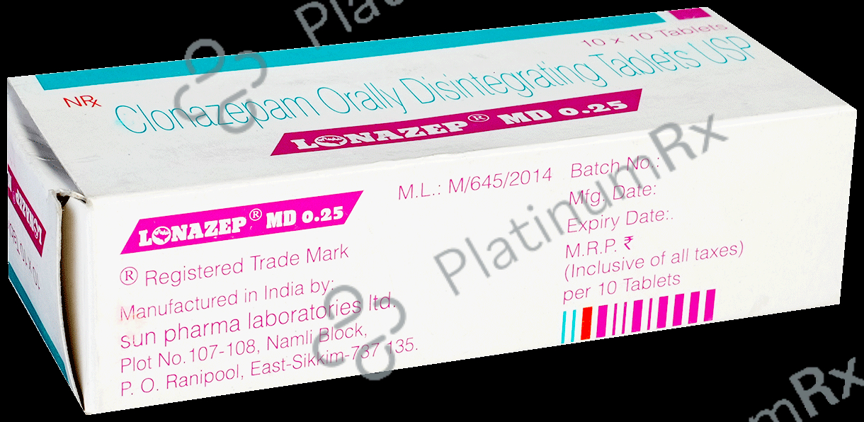 Lonazep 0.25mg Tablet MD