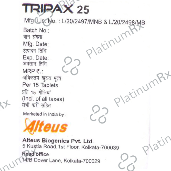 Tripax 25 Tablet 10 Tablet