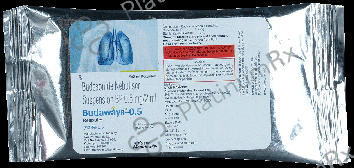 Budaways 0.5mg 2ml Respule 5s