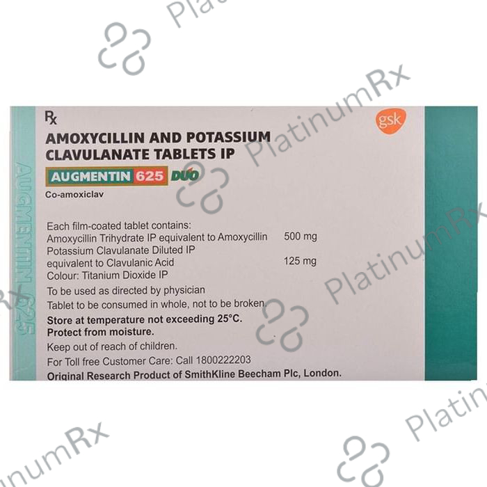 Augmentin Duo 625mg Tablet 10s