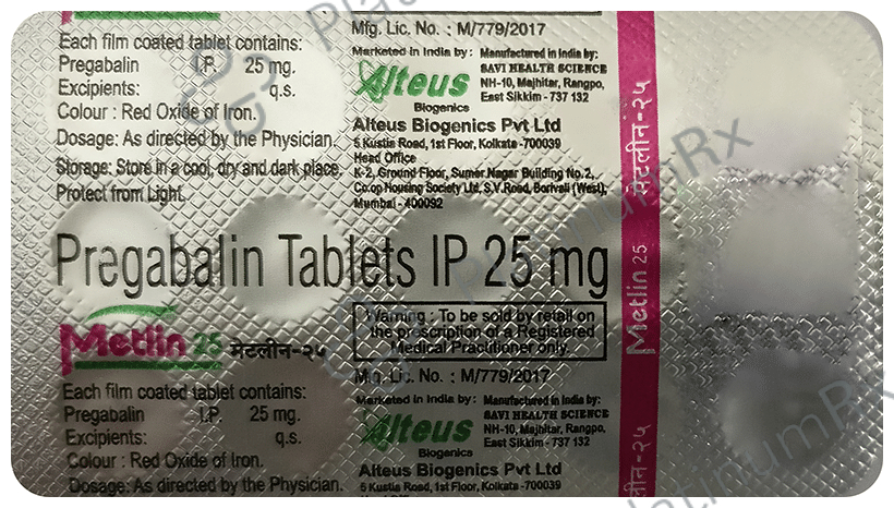 Metlin 25 Tablet 15 Tablet