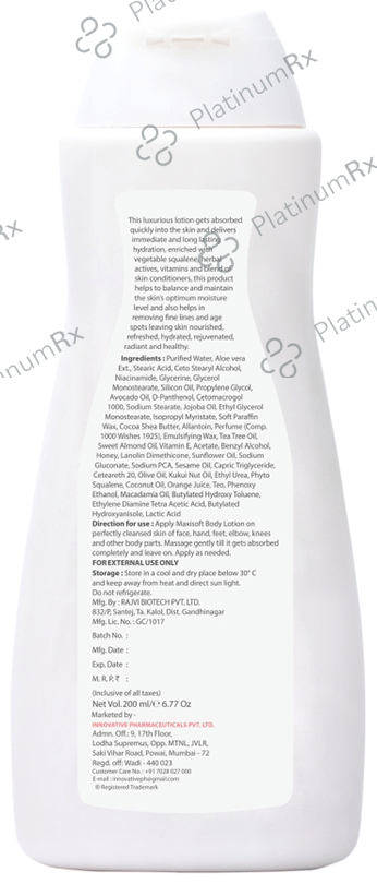 Maxisoft Body Lotion (200ml Each) 1 Bottle