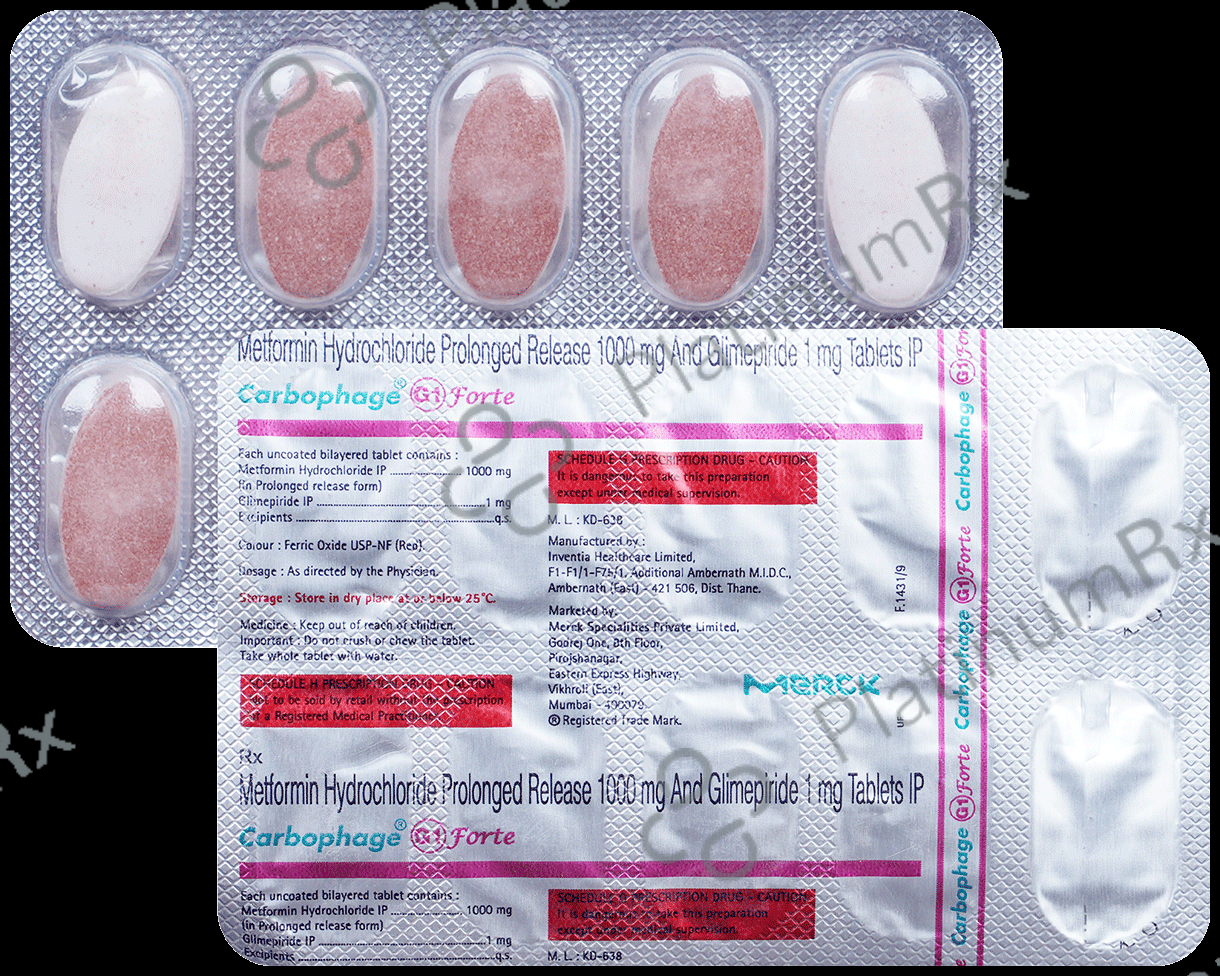 Carbophage G 1 Forte 1/1000mg Tablet PR 10s