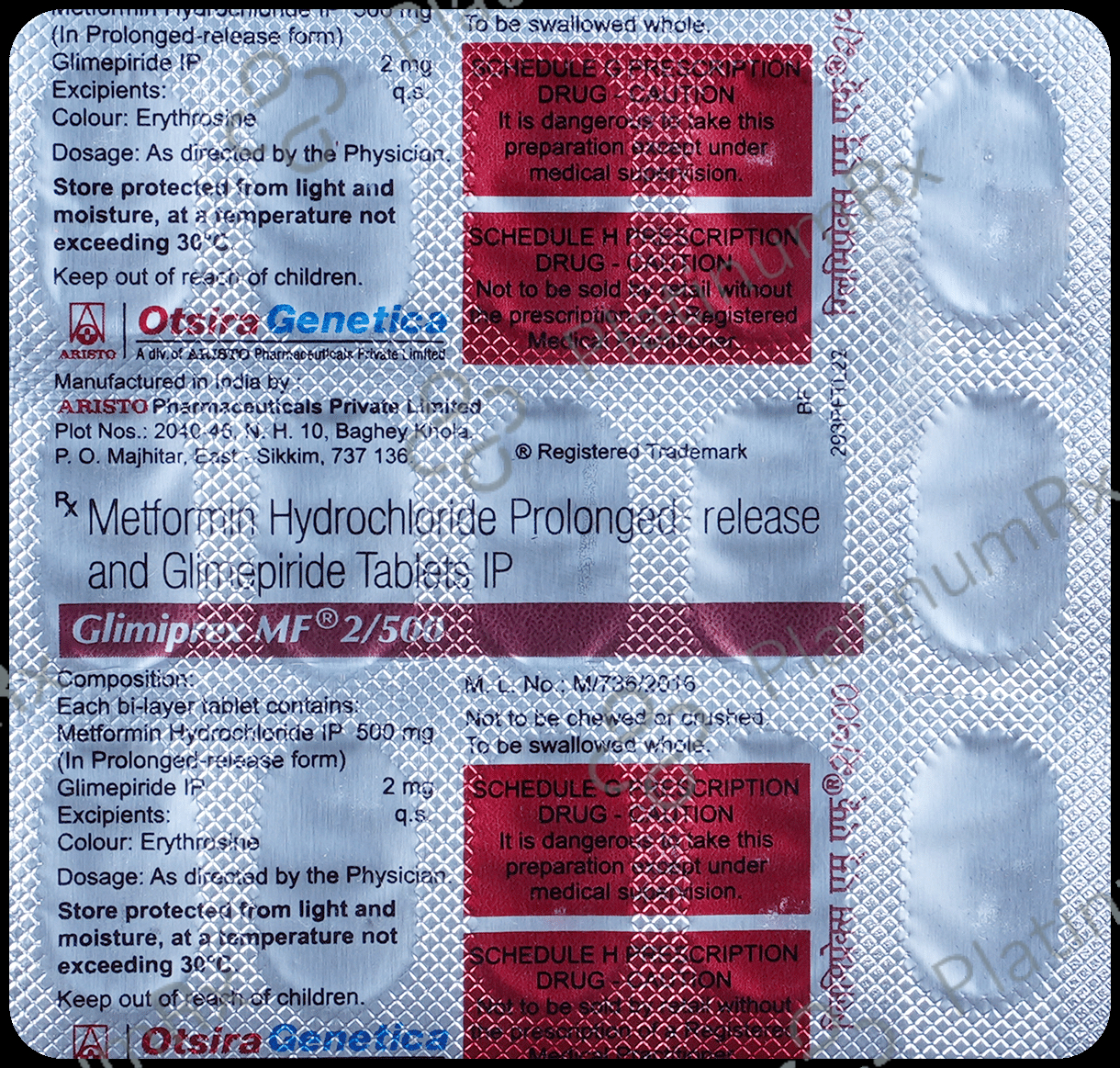 Glimiprex MF 2/500mg Tablet PR 15s