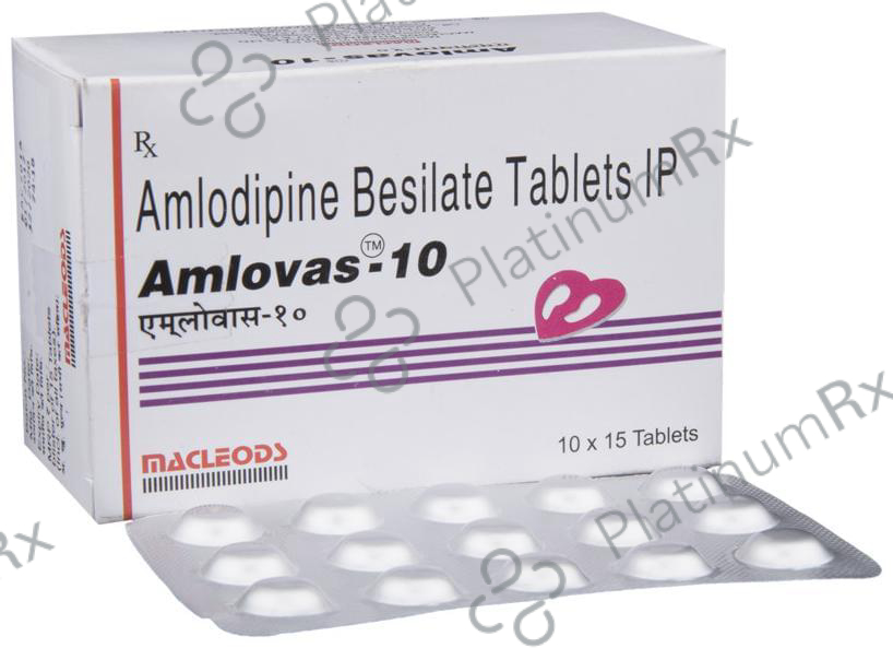 Amlovas 10mg Tablet 15s