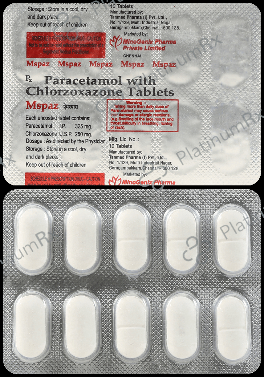 Mspaz 325mg/250mg Tablet