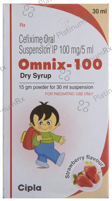 Omnix 100mg Dry Syrup Strawberry 30ml