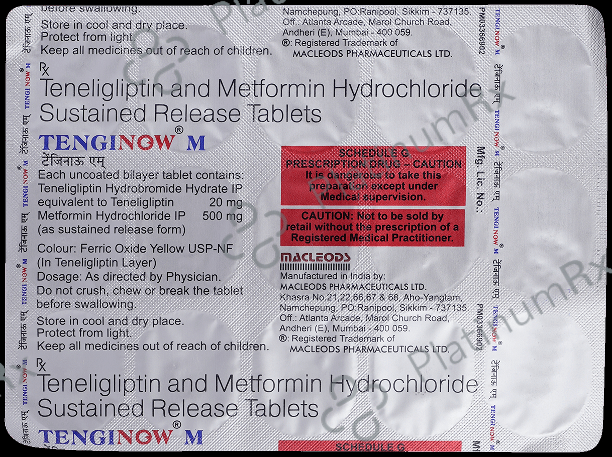 Tenginow M 500/20mg Tablet SR 15s