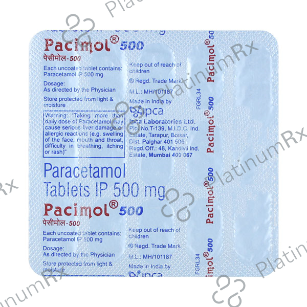 Pacimol 500mg Tablet 15s