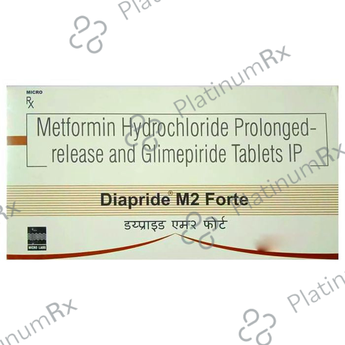 Diapride M2 Forte 2/1000mg Tablet PR 15s
