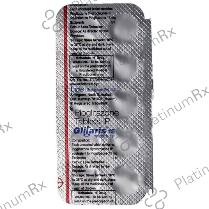 Glitaris 15mg Tablet 10s