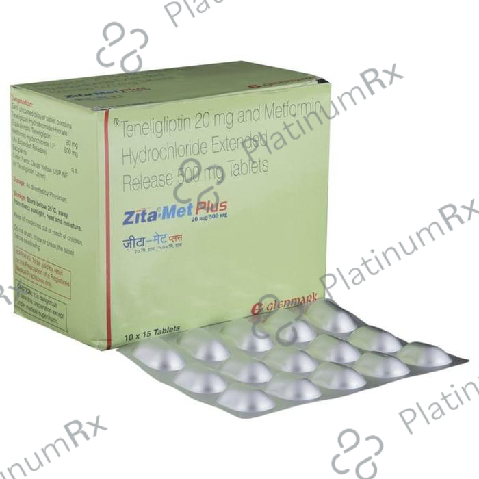 Zita Met Plus 500/20mg Tablet ER 15s