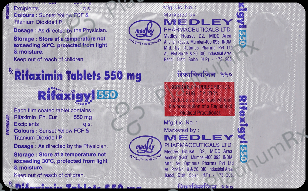 Rifaxigyl 550mg Tablet