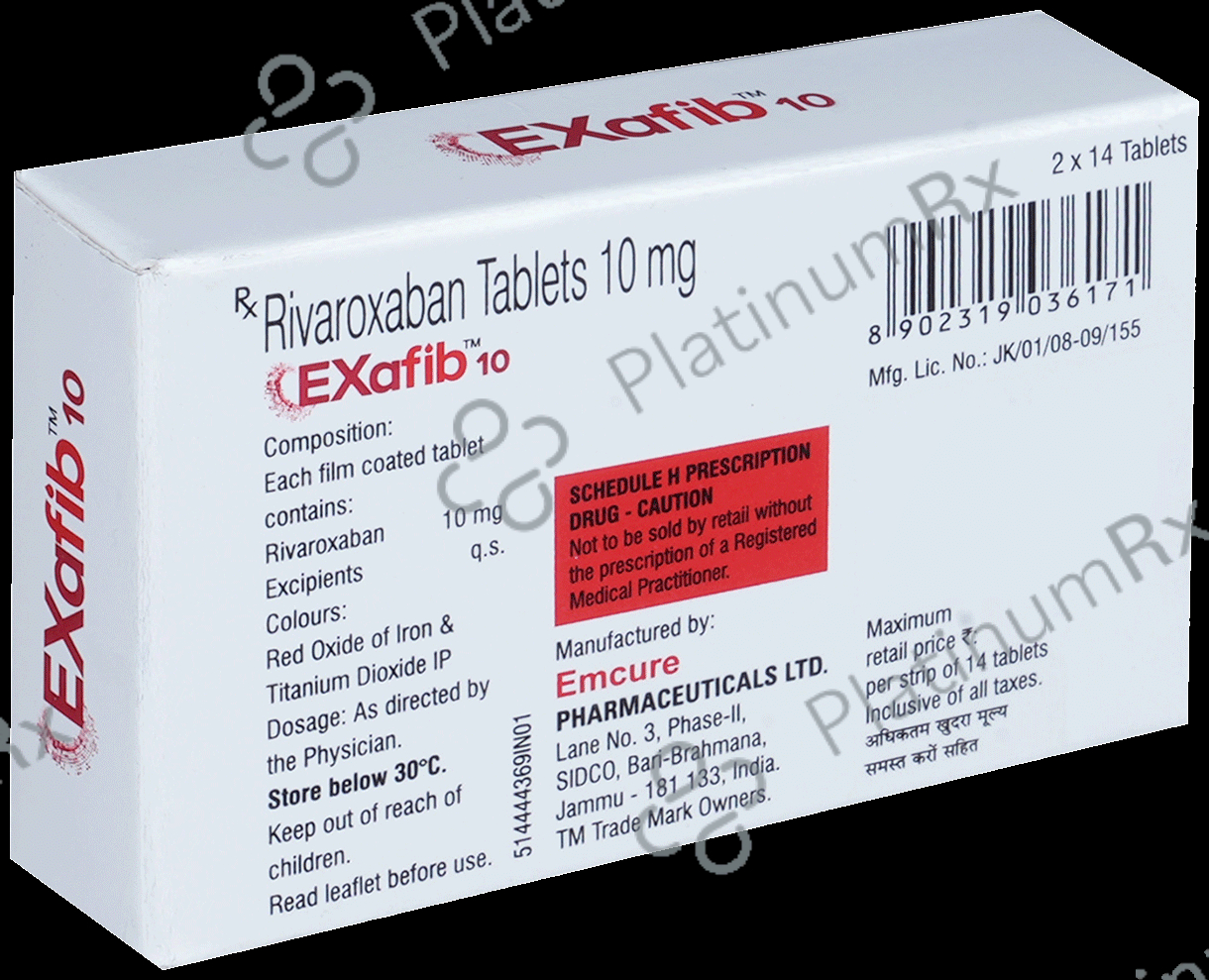 Exafib 10mg Tablet 14s