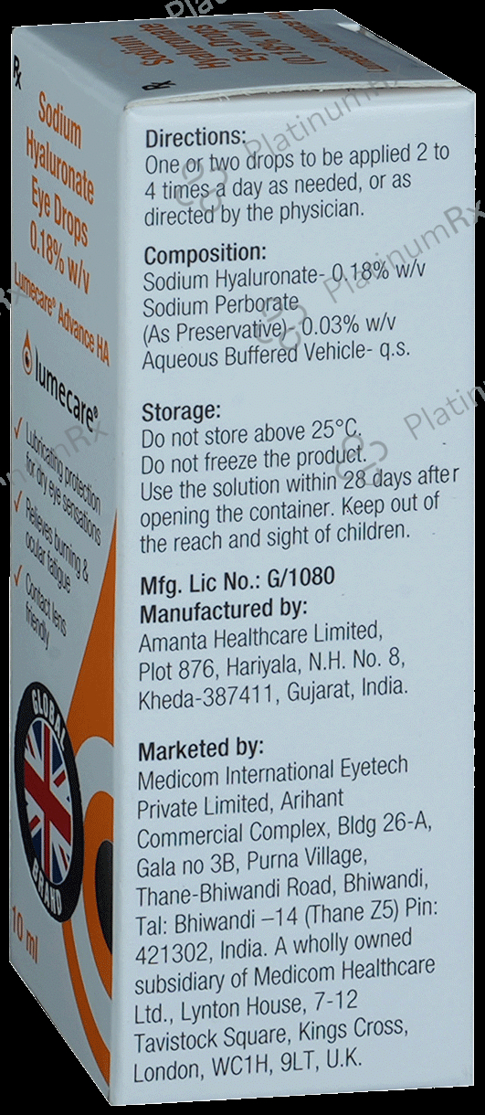Lumecare Advance HA Eye Drop