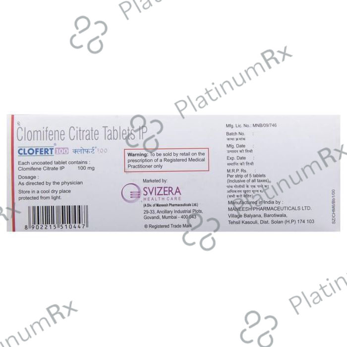 Clofert 100mg Tablet 5s