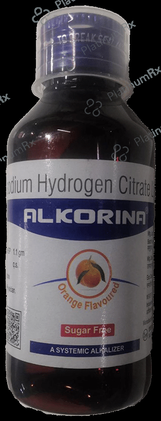 Alkorina Syrup Orange Sugar Free