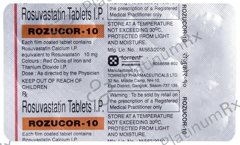 Rozucor 10mg Tablet 15s