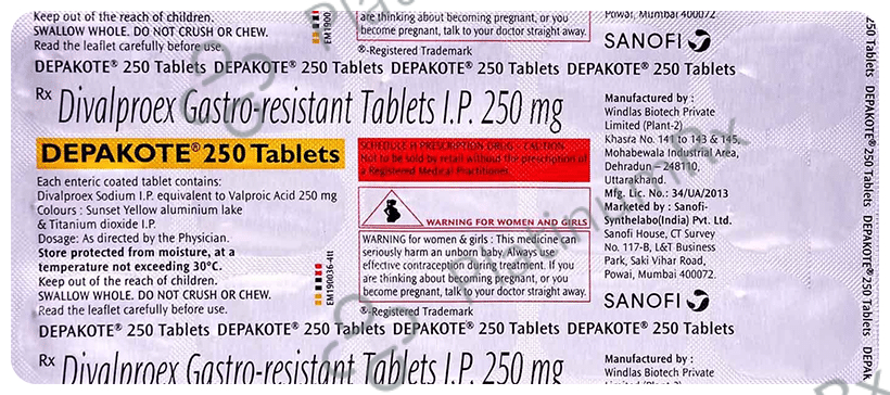 Depakote 250mg Tablet 15s