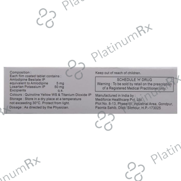 Amlokind L 5/50mg Tablet 10s