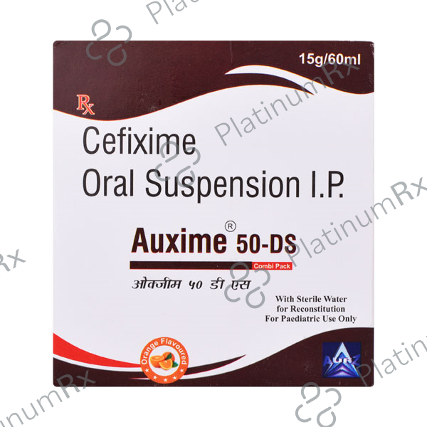 Auxime DS 50mg Suspension 60ml