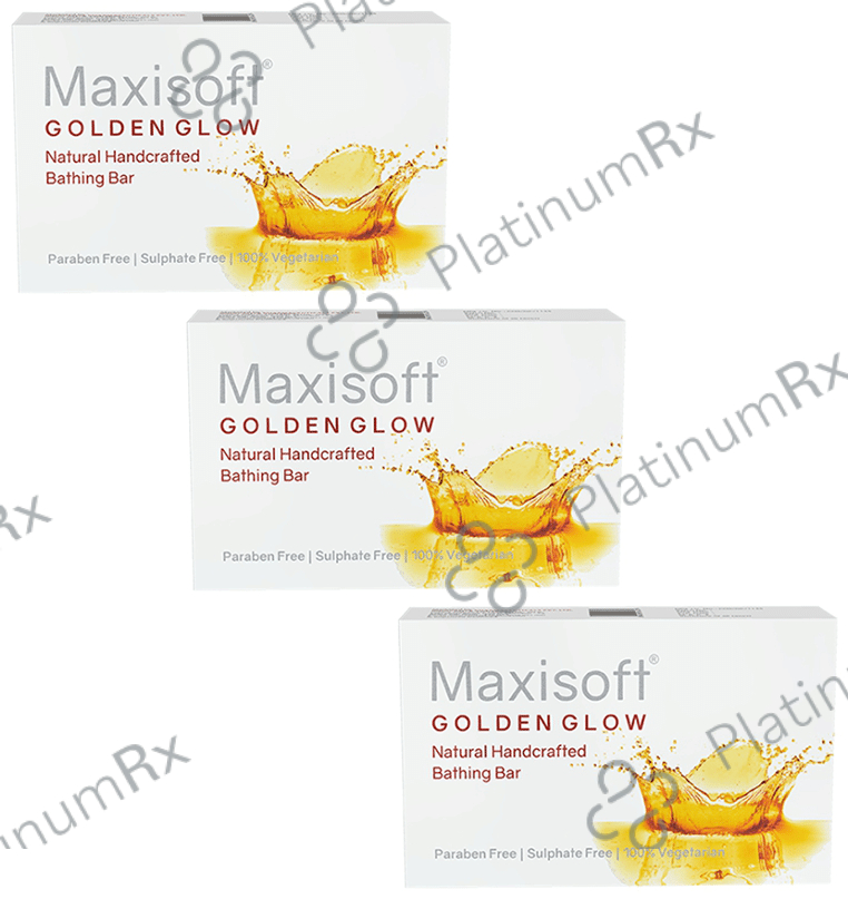 Maxisoft Golden Glow Bathing Bar (75gm Each) 3 units