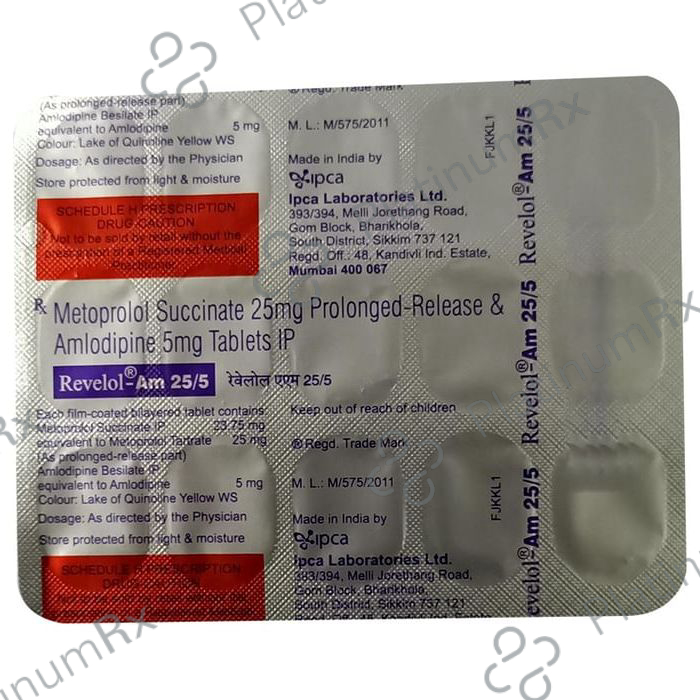 Revelol AM 25/5mg Tablet PR 15s