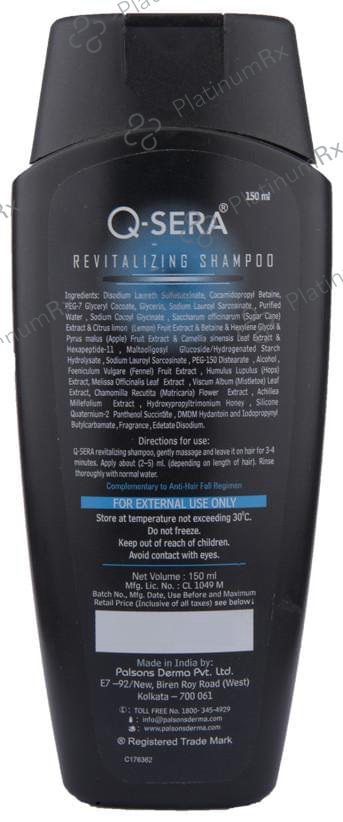Q Sera Revitalizing Shampoo 150ml