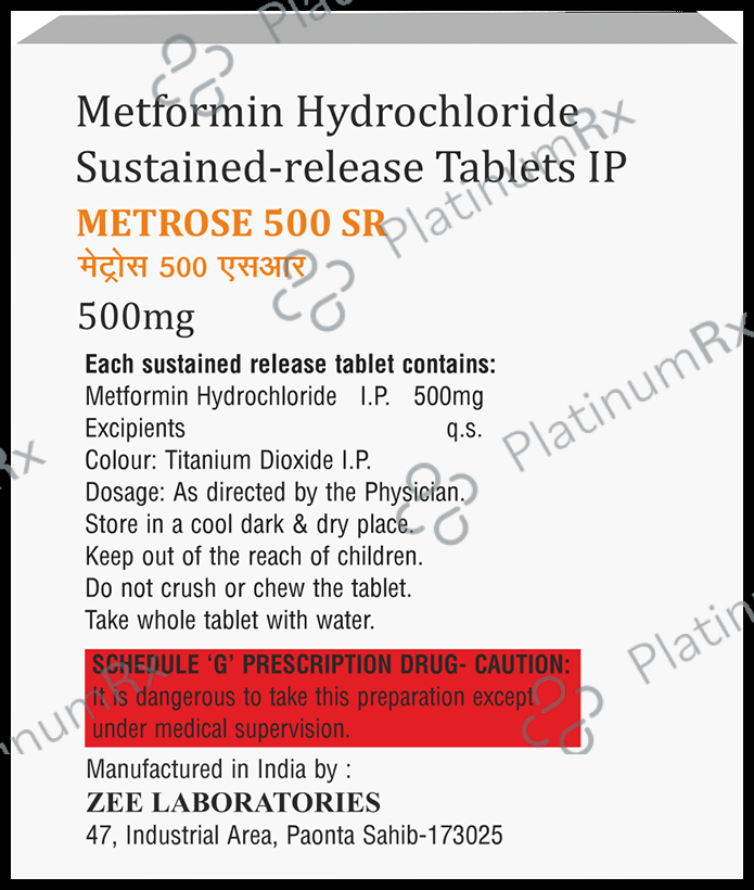Metrose 500mg Tablet SR 10 Tablet SR
