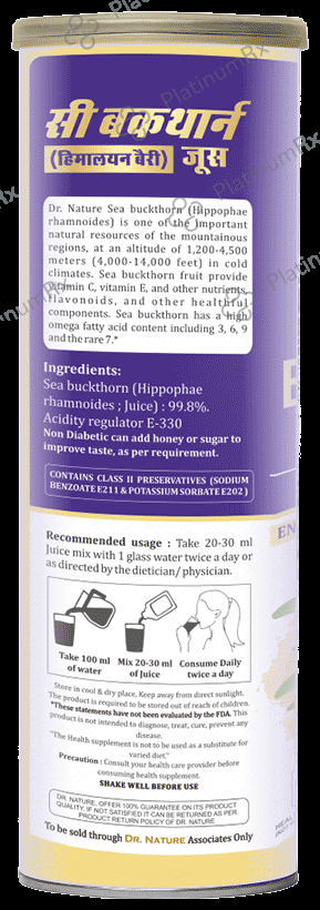 Dr. Nature Sea Buckthorn Juice (Himalayan Berry)