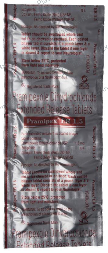 Pramipex ER 1.5mg Tablet 10s
