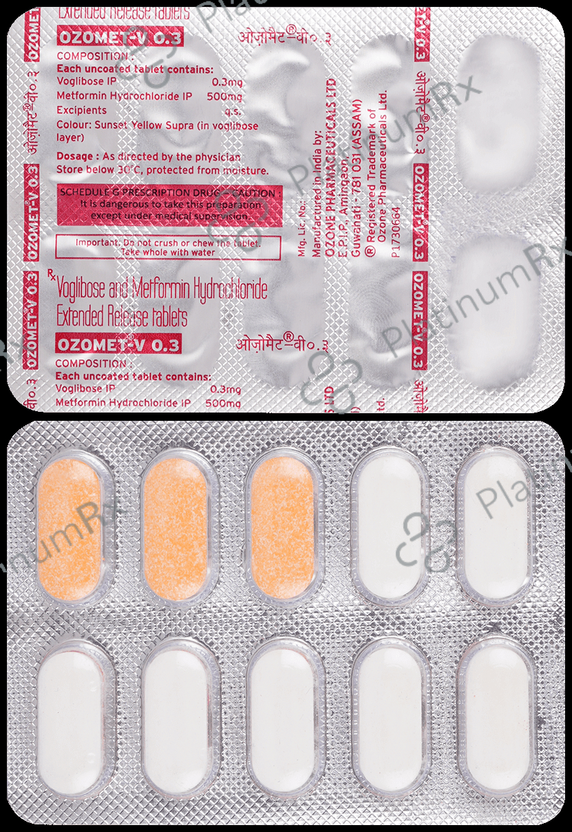 Ozomet V 500mg/0.3mg Tablet 10 tablets