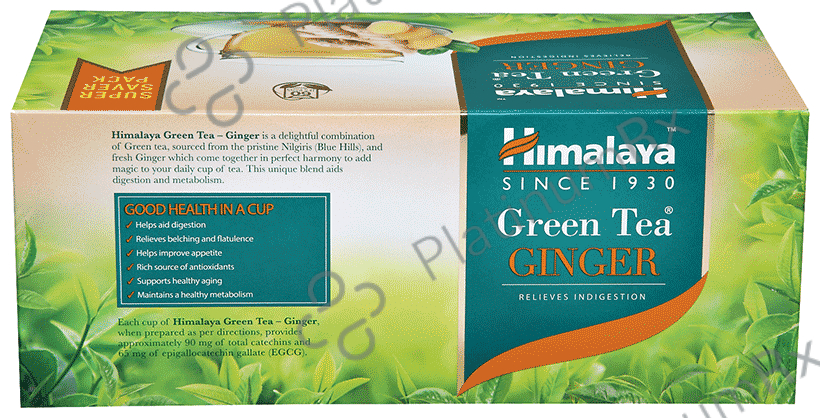 Himalaya Green Tea Sachet (2gm Each) Ginger 60 Sachets