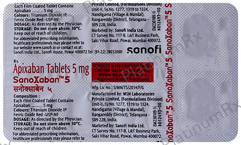 Sanoxaban 5mg Tablet 10s