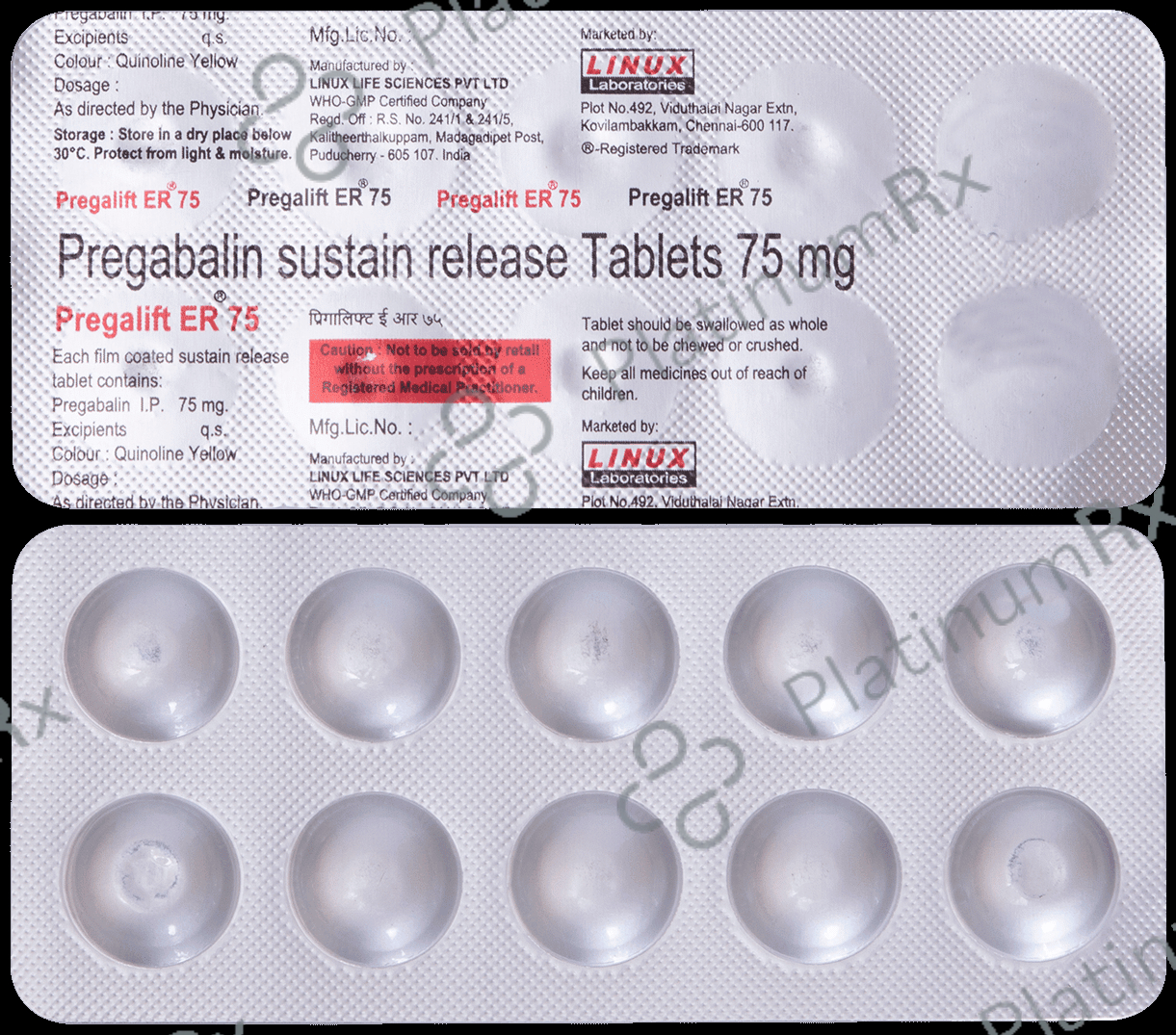 Pregalift 75mg Tablet ER 10s