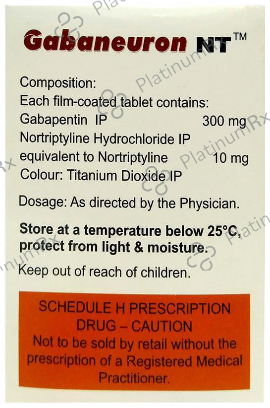 Gabaneuron NT 300/10mg Tablet 15s