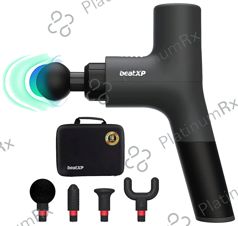 beatXP Bolt Prime Deep Tissue Massager Gun Charcoal Grey
