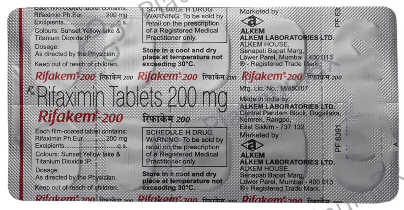 Rifakem 200mg Tablet 10s
