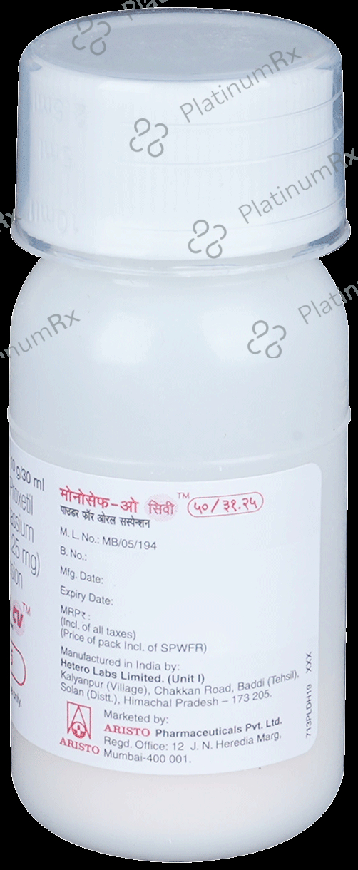 Monocef O CV 50/31.25mg Dry Syrup 30ml