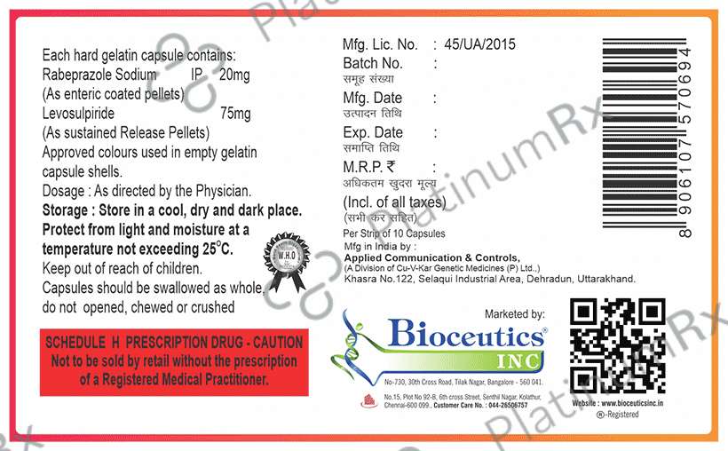 Ulcerab-LS 75mg/20mg Capsule