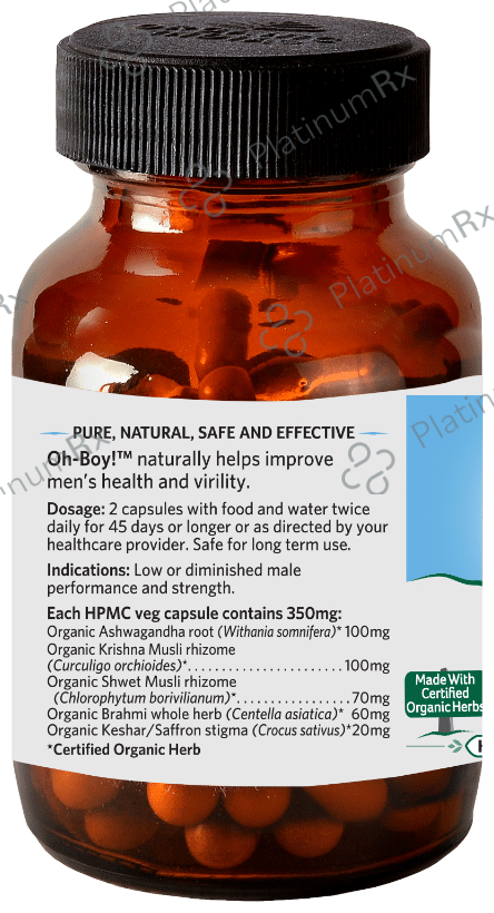 Organic India Oh-Boy Men's Virility Capsule